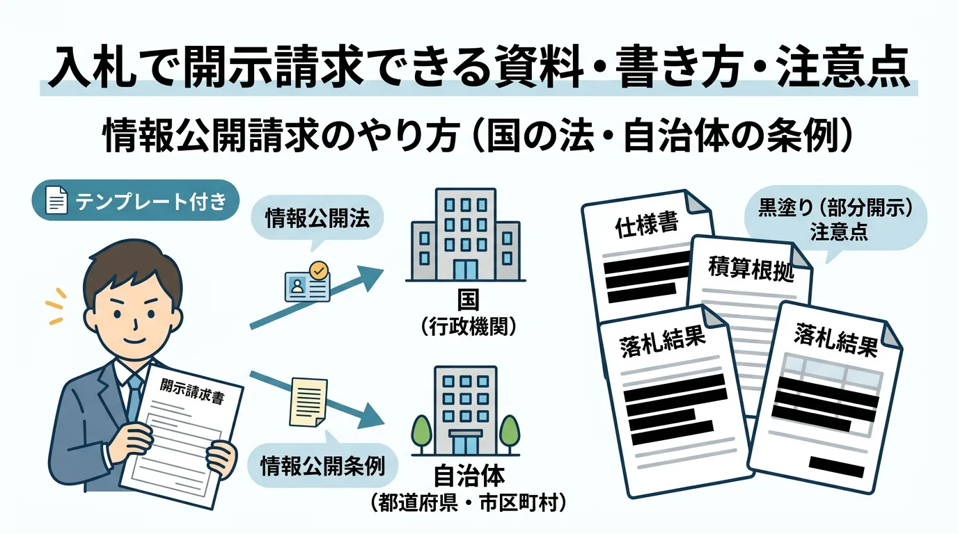 情報公開請求のやり方|入札で開示請求できる資料・書き方・注意点(テンプレ付き)
