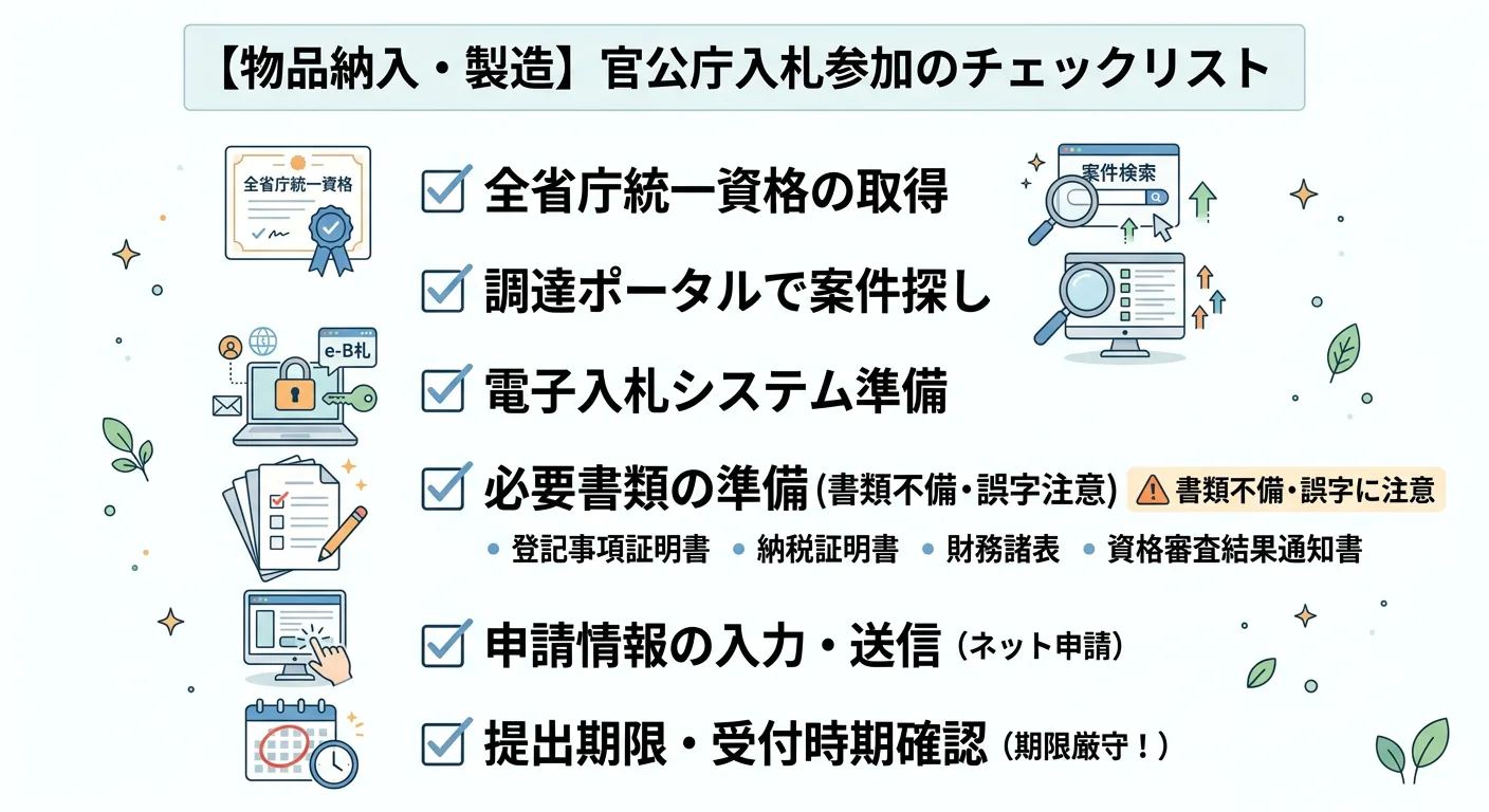 案件探しから応札までのチェックリスト